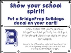 Show Your School Spirit and earn PAVE hours today!